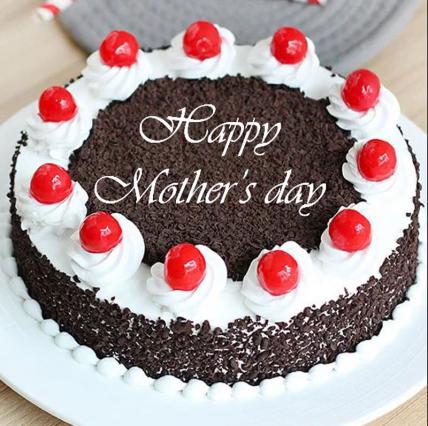 Premium Mothers Day Black Forest Egg less Cake