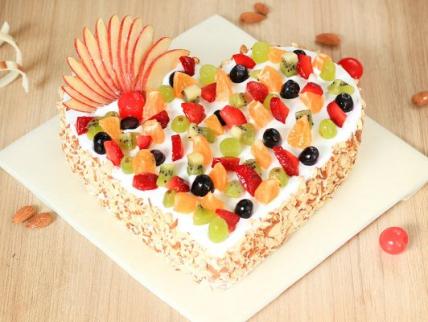 Heart Shape Fruit Cake