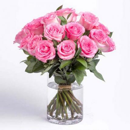 Pink Roses Vase Large