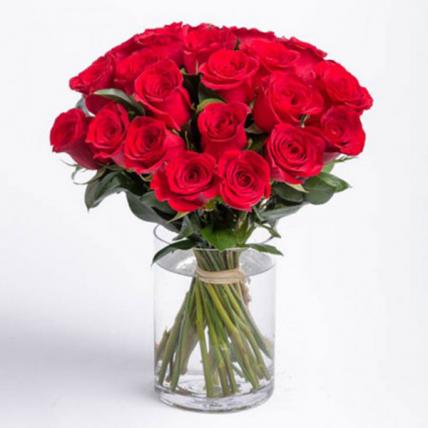 Red Roses Vase Large