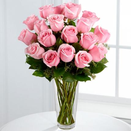 Pink Roses Vase