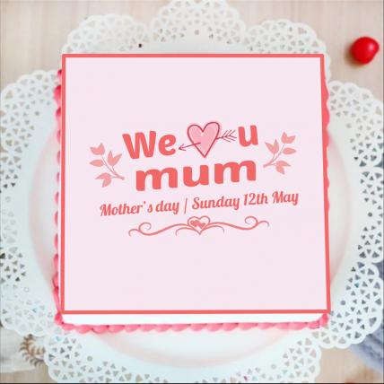 We Love You Mom Photo Cake