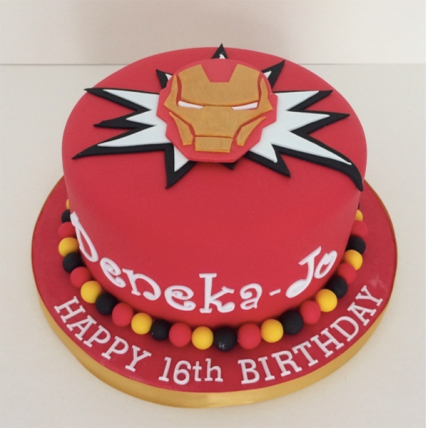 Iron Man Fondant Cake 