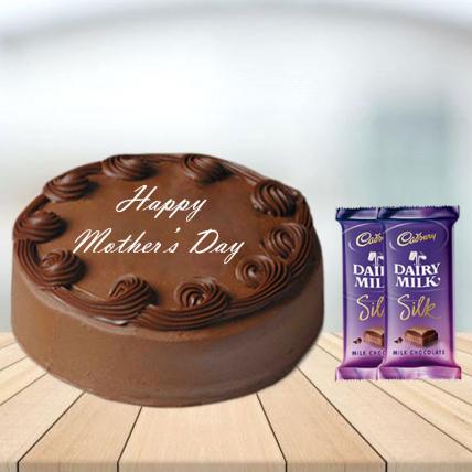 Mothers Day Chocolate Cake with Cadbury Silk Combo