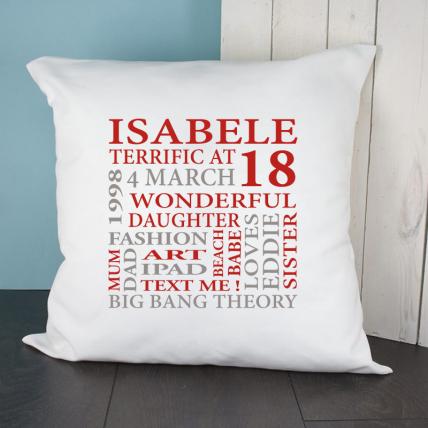 Personalised Birthday Cushion