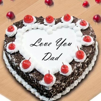 Fathers Day Exclusive Heart Shape Black Forest Cake