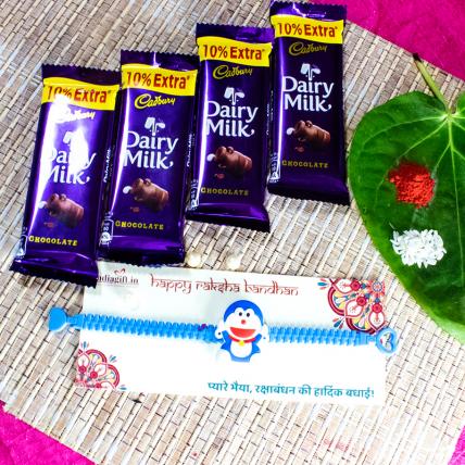 Doremon Band Rakhi With Chocolates