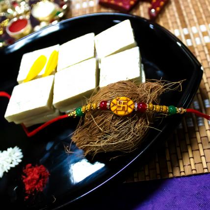 Swastik Rakhi and Kaju Katli