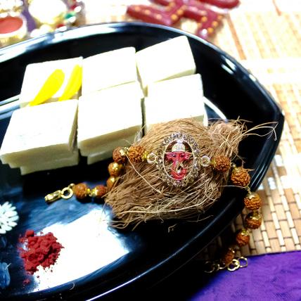 Ganesha Rakhi with Kaju Katli