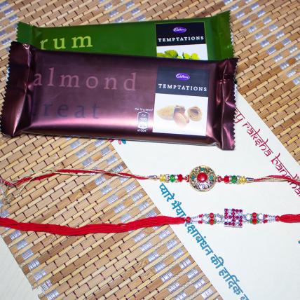 Rakhi Set with Temptation Chocolates