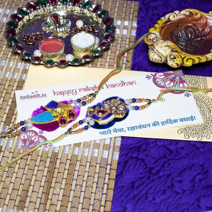 Colourful Rakhi Set