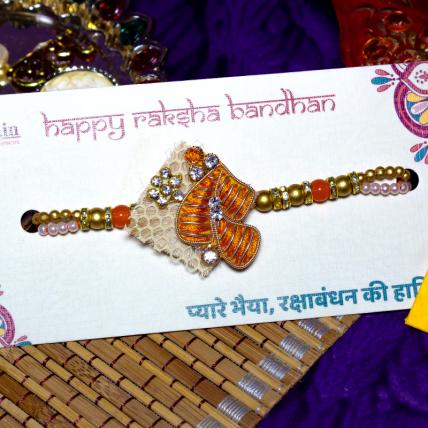 Kesari Zardosi Rakhi