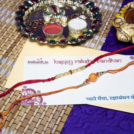 Special Pearl OM Rakhi Set
