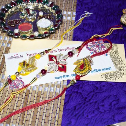 Beautiful Pearl Rakhi Combo