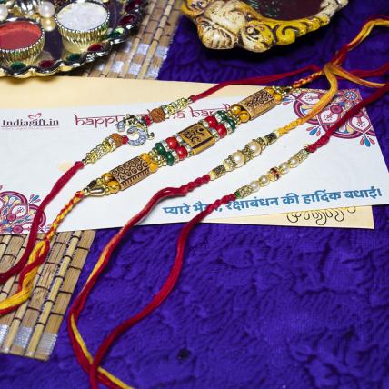 Pearl Rakhi Combo of 4