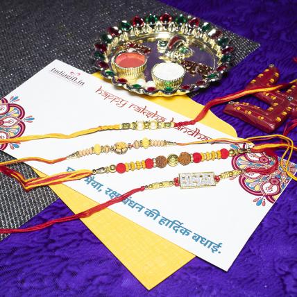 Bhai Rakhi Combo of 4