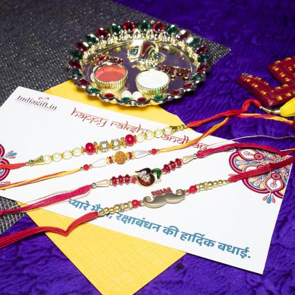OM & Bhai Rakhi Combo of 4