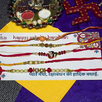 Beautiful Rakhi Combo of 5