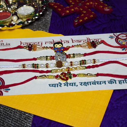 Cutest Rakhi Combo of 5