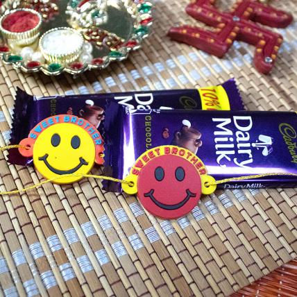 Kids sweet brother Rakhi with Dairy Milk Chocolates