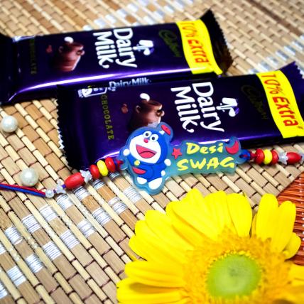 Desi Swag Rakhi with Dairy Milk Chocolates