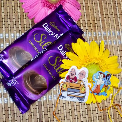 Chhota Bheem Rakhi with Dairy Milk Silk Chocolates