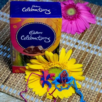 Spider Man Kids Rakhi with Chocolates Pack