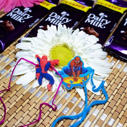 Spider Man Rakhi Set With Chocolates 