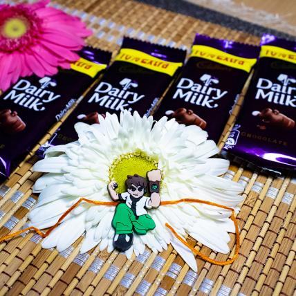 Ben 10 Rakhi With Chocolates 