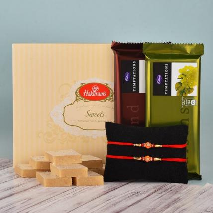 Rakhi with Kaju Katli & Chocolates