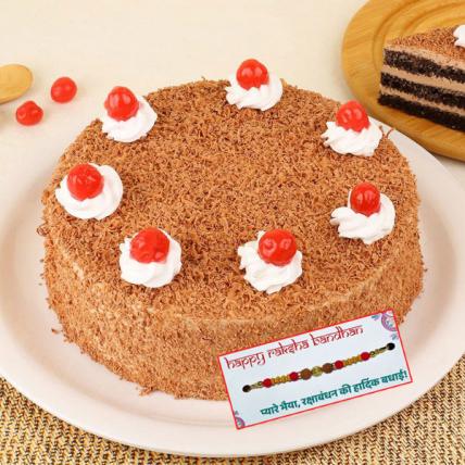 Orignal Black Forest Cake with Rakhi