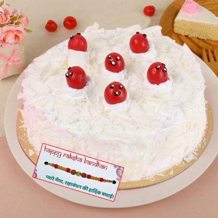 White Forest Cake with Rakhi