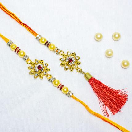Pearly Golden flower Lumba Set