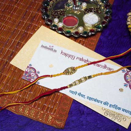 Set of 2 Rakhis - Pearl