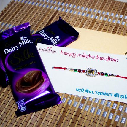 Happy Rakhi Chocolate with Pearl Rakhi