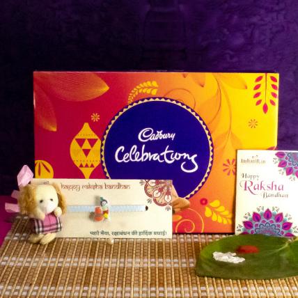 Rakhi chocolate box with 2 Mix Rakhi