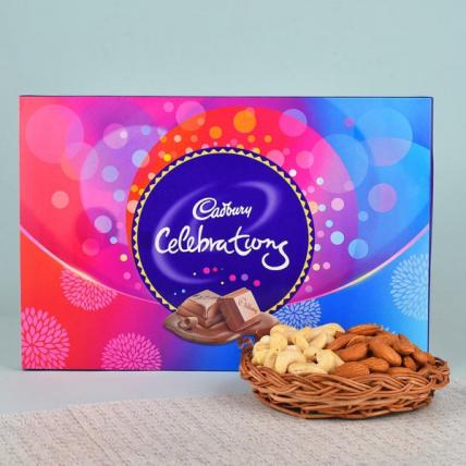 Dry Fruits Basket N Cadbury Celebrations