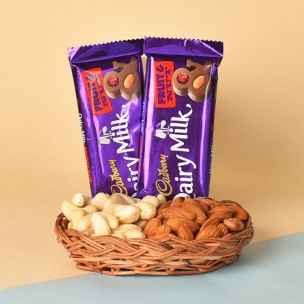 Dry Fruits Basket N Cadbury Diary Milk