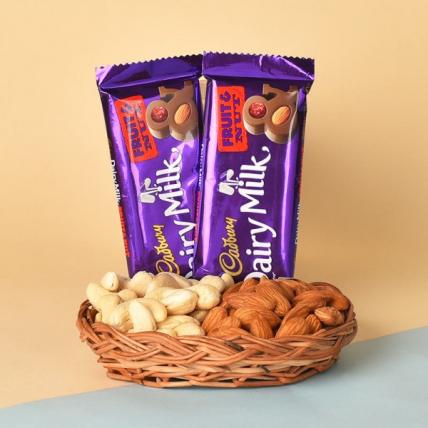 Dry Fruits Basket N Cadbury Diary Milk 