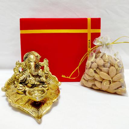 Ganesha Diya with Almonds Potli 