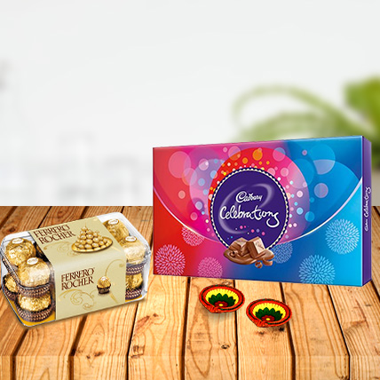 Ferrero Rocher with Cadbury Celebration & Diyas