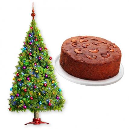 Christmas Tree & Plum Cake