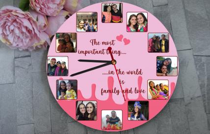 Family time custom wall clock