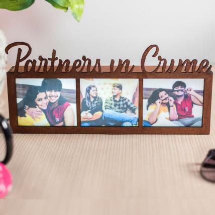 Partners in crime Bro Sis Photo Frame