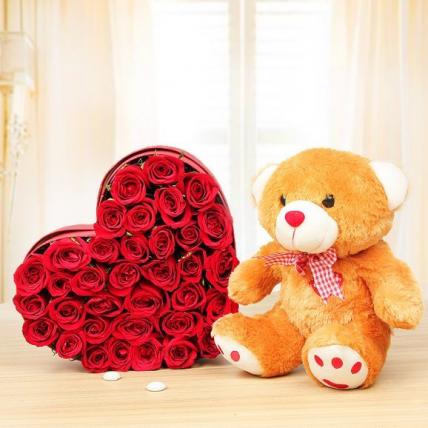 Magical Roses with teddy combo