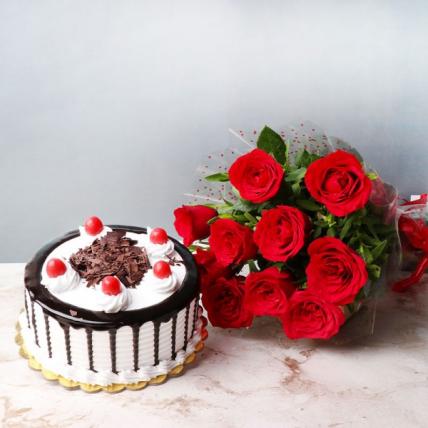 Roses and Blackforest Cake