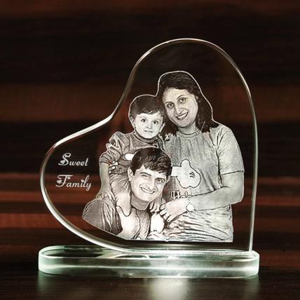 Crystal Wide Heart Shape Stand