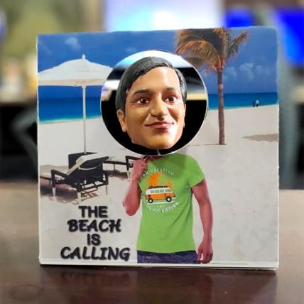 The Beach is Calling - 3D printed Bobblehead Frame