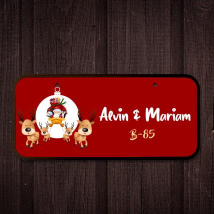 Christmas Reindeer Name Plate