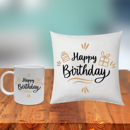 Birthday Cushion Mug Cute Combo